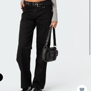 EDIKTED LOW WASTED CARGO PANTS